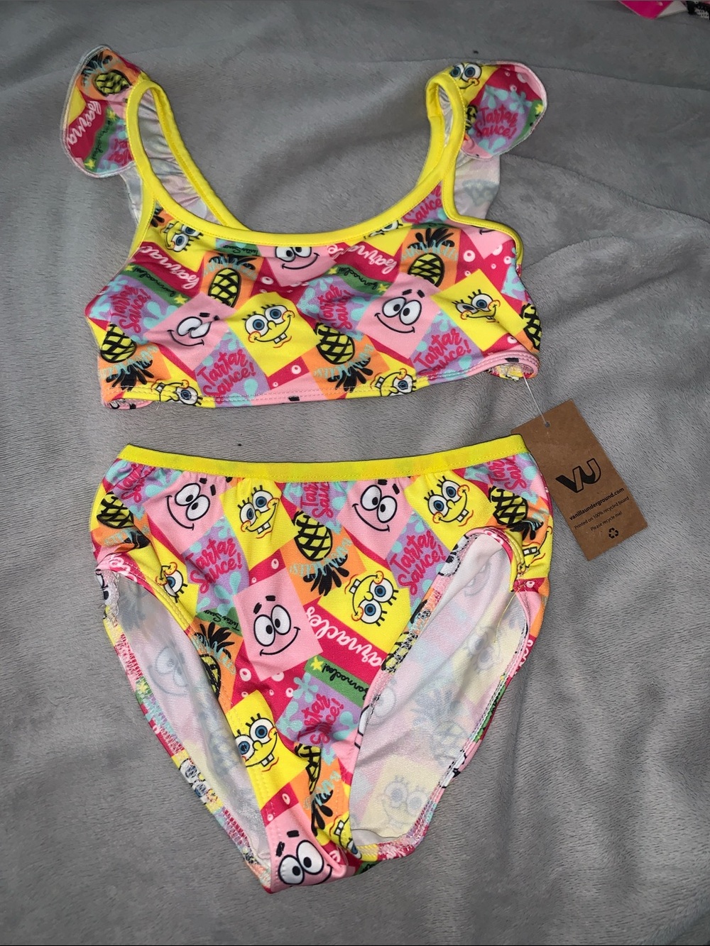 NWT Girl's Spongebob 2pc bikini